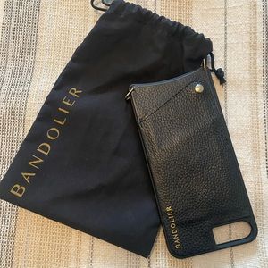 Bandolier iPhone Case - Black leather